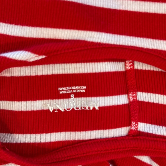 Merona Striped Tunic Tank Top w/ High Low Hem - Picture 6 of 7